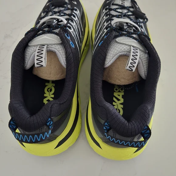 NEW Hoka Mafate Three2 Athletic Hiking Running Sneakers Shoes Black Yellow 8.5 - Picture 5 of 10